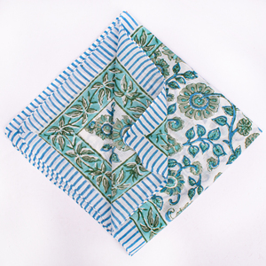 Retro Style Indigo Blue Mulmul Fashion Cotton Bandana Breathable Lightweight Scarf Summer Square Scarf Soft <b>Head</b> <b>Wrap</b> - Product Image 5