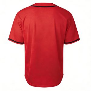 เสื้อเบสบอลสีแดงสำหรับผู้ชาย เสื้อเบสบอลสไตล์สปอร์ตสำหรับการฝึกซ้อม ทีม และสวมใส่ลำลอง - Product Image 1