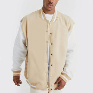 Street Wear Style Solid Color Men Varsity Jackets Regular Length Custom Wool Material Made Men Varsity Jackets - Product Image 1