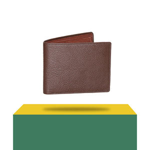 Cartera Bifold de Cuero Genuino Marrón para Hombre, Tarjetero Delgado con Múltiples Ranuras, Bolsillo para Efectivo, Monedero Minimalista para Uso Diario - Product Image 4