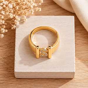 <b>Initial</b> Round Cut Lab Grown Diamond Engagement <b>Ring</b> For Color E Clarity VVS 0.7 Carat Bezel Set Classic Fine Jewelry Foe Women - Product Image 4