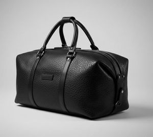 Leather Weekender Duffle Bag Unisex Zipper Closure Large Capacity Travel Bag Brown <b>Soft</b> Handle Adjustable Strap - Product Image 5