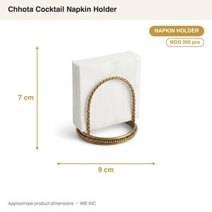 Servilletero de Latón Antiguo Hecho a Mano de 9 cm, Tamaño Chhota Bar, Regalo para Mesa de Boda, Decoración del Hogar, Anillo para Servilletas de Hotel - Product Image 3