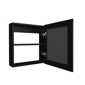 Armadietto Portamedicinali Nero per Bagno Hailey, Eleganti Specchi da Bagno - Product Image 5