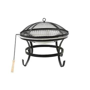 Custom Logo Metal Fire Pit BBQ Grill Outdoor Wood <b>Burning</b> Steel <b>Log</b> Firepit <b>for</b> Camping Grilling Smores Yard Cooking Outside - Product Image 1