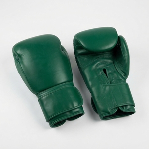 HAMSUB INDUSTRY <b>Green</b> <b>Leather</b> Boxing <b>Gloves</b> Lace-up Wrist Support Full Finger Lightweight Breathable Custom Made Packaging for - Product Image 3