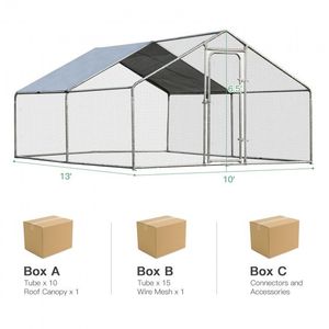Grande Pollaio Portatile con Tetto e Rete, Ideale per Uso Agricolo - Product Image 2