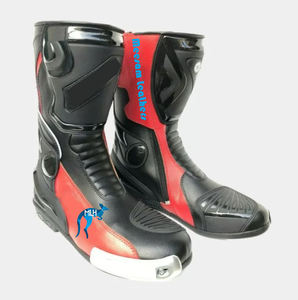 Bottes de moto en cuir sur mesure, design unique et tendance, pour hommes, qualité supérieure, doublure en mesh, service OEM, style cycliste - Product Image 1