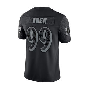 Maillot de football américain personnalisé, nouveau design OEM, respirant, logo brodé personnalisé, impression par transfert thermique, manches courtes - Product Image 6