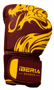 Gants de boxe IBERIA Premium jaune-brun à motif dragon, gants d'entraînement, logo personnalisé, OEM, ODM, équipement de boxe en gros - Product Image 2