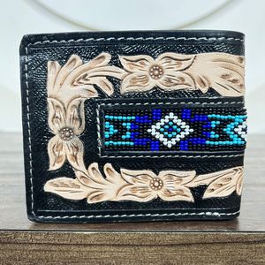 2025 nuevos fabricantes de billeteras para hombres, venta al por mayor, billetera de cuero mecanizada a mano, billetera de bloqueo RFID con cuentas de cuero de vaca genuino - Product Image 5