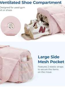 กระเป๋าเดินทางแบบพกพาสำหรับยิมสำหรับทุกเพศ ความจุขนาดใหญ่ ไนลอนกันน้ำ กระเป๋าใส่ขวดน้ำแบบมีซิป น้ำหนักเบา - Product Image 3