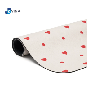 Tapete de Yoga y Pilates con Estampado de Corazón y Logotipo Personalizado, Tapete de Ejercicio Rectangular Antideslizante con Asa - Product Image 2