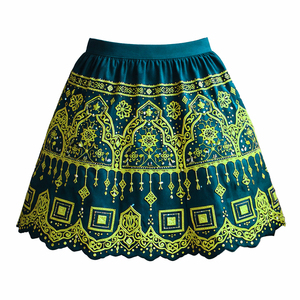 Women Casual Floral Ruffle <b>Mini</b> Embroidered High Quality Polynesian Tribal Clothing Flowy One-Shoulder - Product Image 5