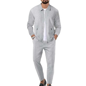 Ropa deportiva personalizada de lujo para gimnasio, chándal deportivo de invierno, conjunto de 2 piezas, Unisex, transpirable, ajustado, con cierre de cordón, mezcla de algodón - Product Image 4