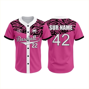 Bulk Custom 100% Polyester <b>Baseball</b> Jersey Set Athletic Fit Breathable Moisture-Wicking Sublimation Team Summer Spring - Product Image 1