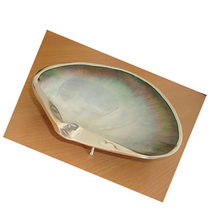 Coquille de Pinctada Margarieferra noire pour bijoux, motif artistique en argent, perle pour la décoration intérieure - Product Image 2