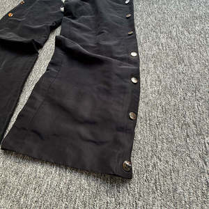 Pantalon de survêtement large pour homme avec fermeture éclair latérale, coupe ample, style hip-hop streetwear, en nylon, pour l'entraînement - Product Image 3