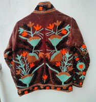 Veste d'hiver pour femme, faite à la main, en velours brodé, respirante, écologique, matelassée, de haute qualité, à manches longues, épaisse, style bohème