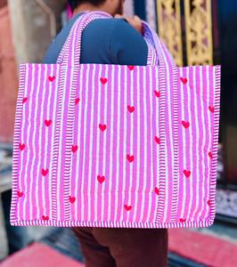 Sac à bandoulière en coton indien vintage fait main pour femme, imprimé à la main, matelassé, avec fermeture éclair, idéal pour la plage, l'été et l'hiver - Product Image 6