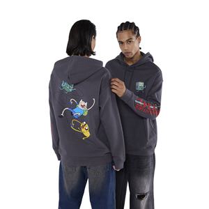 Pull à capuche en coton mélangé pour hommes, sweat-shirt à épaules tombantes avec logo personnalisé et sérigraphie pour l'hiver, en vente - Product Image 4