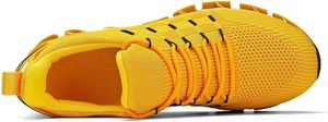 Calzado Deportivo Personalizado para Correr, Botas con Amortiguación, Zapatillas para Trotar, Entrenamiento, Gimnasio, Color Amarillo, Cordones, Zapatillas de Moda - Product Image 3
