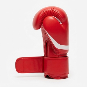 Gants d'entraînement de boxe en cuir rouge avec fermeture Velcro respirants pour adultes - Product Image 2