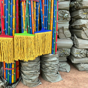 Mango de Escoba de Madera de Eucalipto con Revestimiento de PVC, Cabezal de Escoba de Plástico con Diseño de Panda, Ecológico - Product Image 6