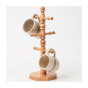 ที่วางแก้วทำจากไม้ธรรมชาติที่วางแก้วกาแฟไม้ที่แขวนบนเคาน์เตอร์ - Product Image 4