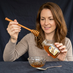 Wooden Honey Dipper With Round Head For Smooth Drip Control <b>Mini</b> Wooden Honey Dipper For Personalized Wedding Favor Jar - Product Image 1