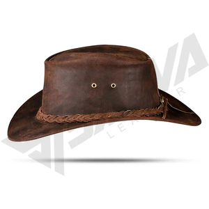 Chapeaux de cowboy en cuir de qualité supérieure pour hommes et femmes, taille réglable, autres matériaux, personnalisables, décontractés, pour fêtes, utilisables en toutes saisons - Product Image 2