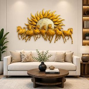 Décoration murale moderne en métal sculpté à la main en forme de cheval pour salon et décoration intérieure - Product Image 6