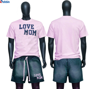 Conjunto de Shorts para Hombre con Lavado Ácido, Shorts Verdes Vintage con Estampado 'Love Mom', Secado Rápido, Ropa Casual de Verano, Tejido de Punto - Product Image 4