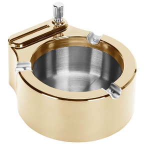 Ensemble de cendriers en métal doré et argenté poli, à usage permanent, disponible à prix de gros. - Product Image 1