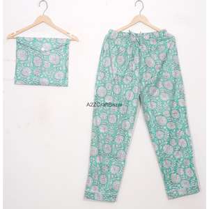 Conjunto de Pijama de Algodón con Estampado Floral para Mujer, Invierno, Mangas Largas, Cintura Elástica, Bolsillos, Tela Ligera para Playa o Descanso - Product Image 4