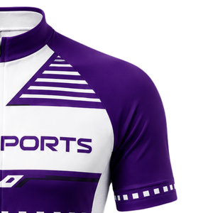 Purple White Custom <b>Cycling</b> Jersey <b>Shorts</b> Set <b>Short</b> Sleeve Full Zip Quick Dry <b>Padded</b> Bicycle Uniform Racing Training Sportswear - Product Image 5