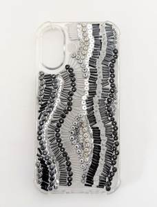 Rhinestone Sparkle Sun Motif Transparent TPU Skin Handcrafted Smartphone Back Guard Shell Floral Mobile Phone Frame <b>Protector</b> - Product Image 5