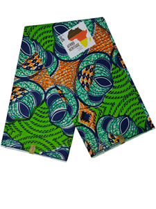 Tela Ankara auténtica de calidad superior, última tendencia en moda, 100 % algodón, 6 yardas, con patrón geométrico para confección de vestidos. - Product Image 1
