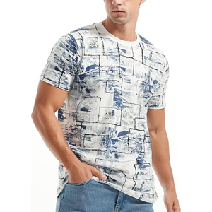 Camiseta Lisa Teñida en Prenda para Hombre, 260GSM, Lavado Enzimático, Venta al por Mayor, Camiseta de Algodón Lisa, Europa - Product Image 1