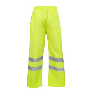 Ensemble veste et pantalon de travail imperméable haute visibilité en PU avec bandes réfléchissantes - Product Image 5