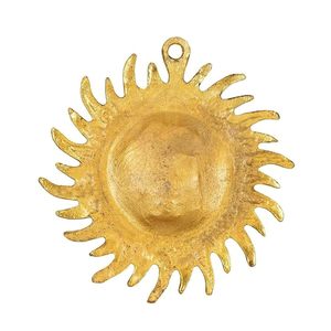 Surya Dev Metal <b>Wall</b> Hanging Sun Face Statue for Puja Vastu Brass Finished Surya Bhagwan <b>Wall</b> <b>Decor</b> for Home Entrance - Product Image 5