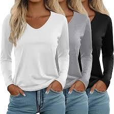 Camisetas de Manga Larga para Mujer, Camisetas Básicas Suaves, Tops Casuales de Primavera, Ropa Moderna para el Día a Día - Product Image 6