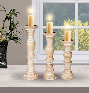 ชุดเชิงเทียนไม้ 3 ชั้น ตกแต่งบ้านสไตล์เรียบง่าย ทนทาน - Product Image 5