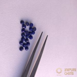 Pendentifs et boucles d'oreilles en lapis-lazuli naturel de Jaipur, cabochons lisses taillés en rose, 6 mm, semi-précieux SPU-3824 - Product Image 3