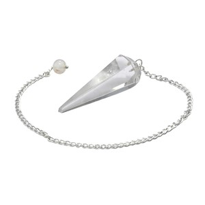 Pendentif en cristal de quartz transparent le plus vendu, forme conique, poli, sculpté, magnifique outil de radiesthésie, guérison énergétique, vente en gros, parfait - Product Image 3