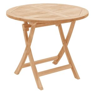 <b>Folding</b> Round Solid Wood <b>Dining</b> <b>Table</b> for Mall Use Durable Eco-Friendly Modern Minimalist Design 2 Seating Capacity - Product Image 1