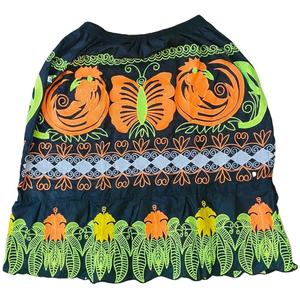 Personalizado algodón hasta el suelo Casual falda de las mujeres bordadas lindo estampado cinturón botón OEM personalizable - Product Image 1