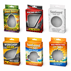 Custom Sunscreen Packaging <b>Boxes</b> with Transparent Window and Top Tab - Product Image 6