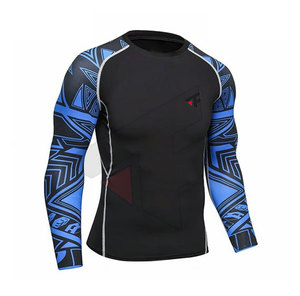 En stock, vente en gros, vêtements de sport pour hommes, rashguard professionnel imprimé par sublimation - Product Image 4