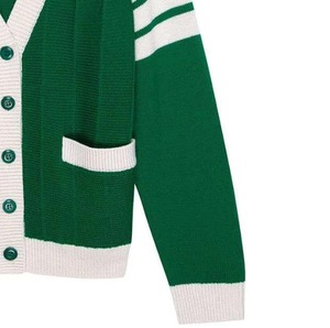Green V-neck Thick Breathable Anti-Wrinkle <b>Cardigan</b> Men's Knitted <b>Sweater</b> Full Sleeve Solid Color Double Breasted Winter Wear - Product Image 5